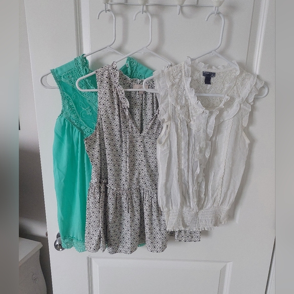 various Tops - Lot of (3) Ruffled Tops/Blouses